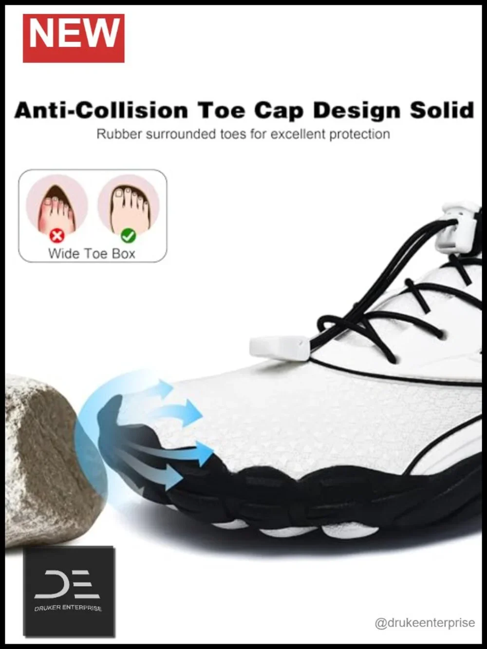 Breathable Quick-Dry Water Shoes with Rubber Outsole